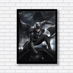 Quadro Decorativo Batman (2022) com Moldura e Vidro - 33 x 43 cm